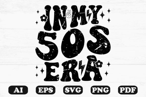 In My 50s Era Retro Wavy Svg Graphics and Crafts