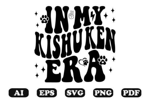 In My Kishu Ken Era Wavy Svg Graphics for Crafts