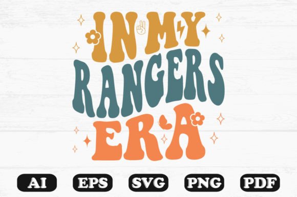 In My Rangers Era Retro Wavy Svg for Graphics and Crafts